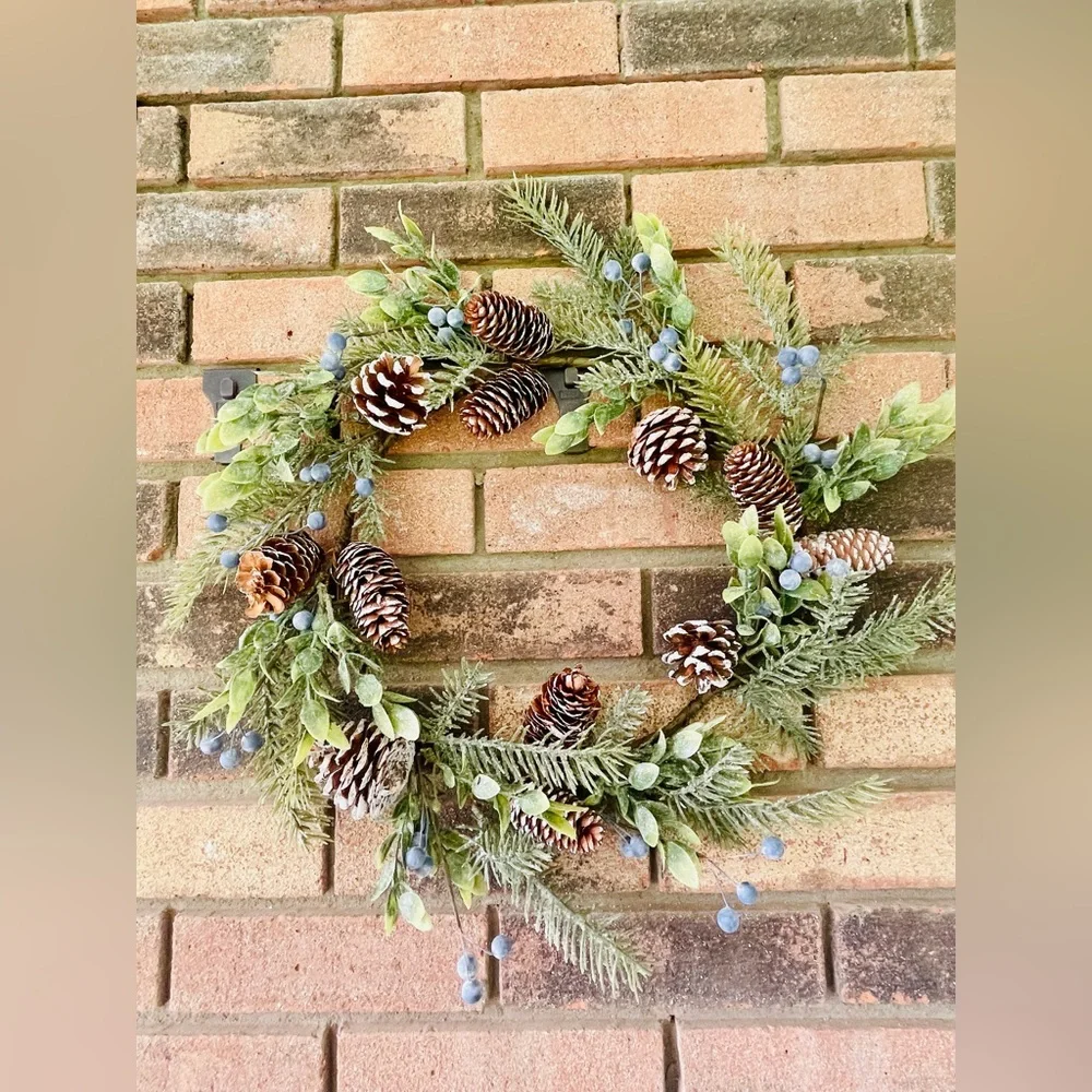 *Dusty Blue Berry & Pine Wreath